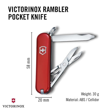 Victorinox Swiss Army Pocket Knife Rambler Red