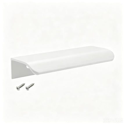 LC LICTOP Curved Edge Pull Handles, 100mm/3.94" Edge Finger Tab Handle for Caibnets Drawer Closet Door Wardrobe Cupboard, 64mm/2.52" Hole Spacing, 30 Pcs White Edge Pulls