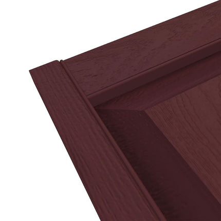 12"W x 43"H Lifetime Vinyl, Standard Two Equal Panels, Raised Panel Shutters, w/Installation Shutter-Lok's & Matching Screws (Per Pair), Bordeaux