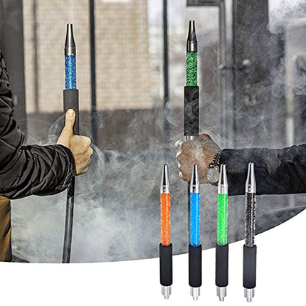 SRKLXYJINT 2 PCS Ice Mouth Tip Hose Rainbow Shisha Hookah Pipe for Accessories (Black)
