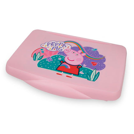 Peppa Pig Kids Lap Desk with Storage - Folding Lid and Collapsible Design - Portable for Travel or use in Bed at Home - Great for Writing, Reading or Other School Activities
