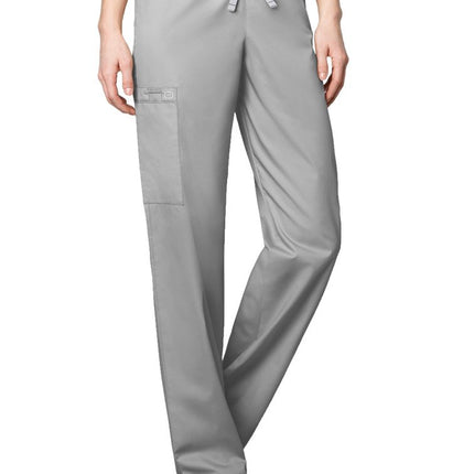 WonderWink Plus Size Drawstring Cargo Pant, Grey, 