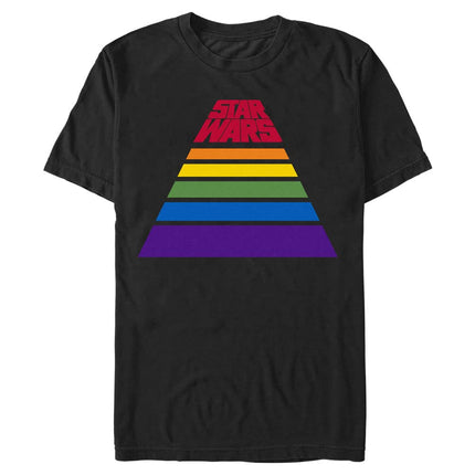 STAR WARS Big & Tall Rainbow Perspective Men's Tops Short Sleeve Tee Shirt, Black, Large Big Tall