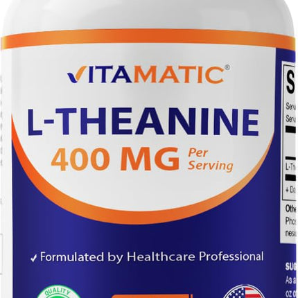 Vitamatic L-Theanine Supplement 400mg per Serving 