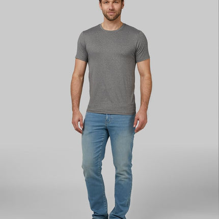 32 Degrees Mens 4 Pack Cool Crewneck T-Shirt | Anti-Odor | Quick Drying | 4-Way Stretch, 2white /2 Heather Grey, Large