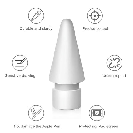 Replacement Tips for Apple Pencil 2nd Generation/ 1st Generation tips, iPencil Nibs Accessories for iPad Pro Pencil 2/1 Gen(4 Pack)