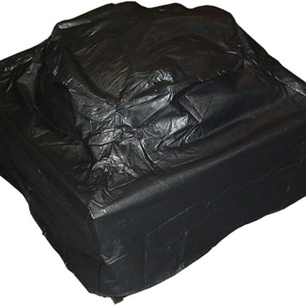 Outdoor Square Fire Pit Vinyl Cover For Fire Sense Patio Heaters Heavy Duty 10 Gauge Felt Lined Water & Weather Resistant Fabric Ties - 38” x 38” - Square