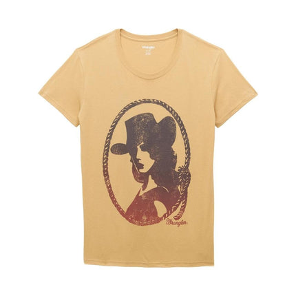 Wrangler Women's Cowgirl Rope Tee, Yellow, L