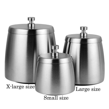 OILP Ashtray with Lid for Cigarettes Outdoor,Windproof/Rainproof Stainless Steel Ashtray for Outside Home Table (Large)