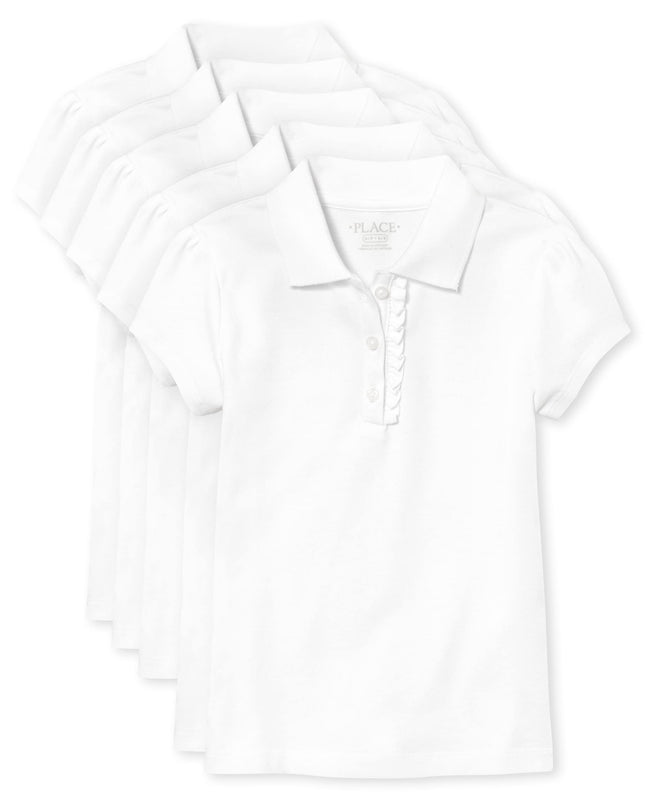 The Children's Place Girls Short Sleeve Ruffle Piq