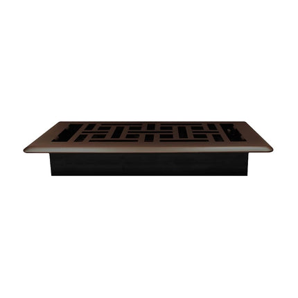 Decor Grates AJH408-RB Oriental Floor Register, 4" W x 8" H, Rubbed Bronze Finish