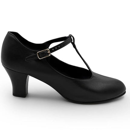 Capezio Jr. Footlight T-Strap Character Shoe, Caramel, 11.5 M