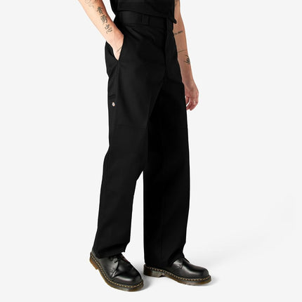 Dickies Men's Loose Fit Double Knee Work Pants, Black, 52W x 30L