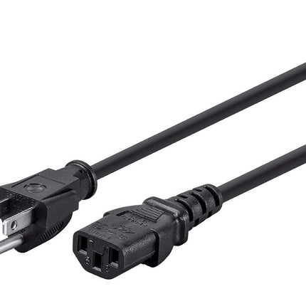 Monoprice 105289 1-Feet 14AWG Power Cord Cable with 3 Conductor PC Power Connector Socket, Black