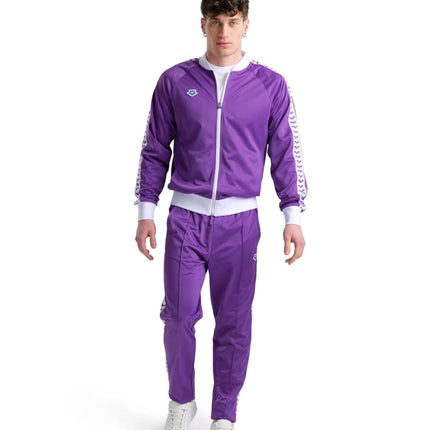 ARENA Men's Relax Iv Team Full-Zip Track Jacket, Purple/White/Purple, L