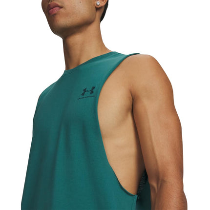 Under Armour Men's Sportstyle Left Chest Cut-Off T-Shirt, (338) Rack Green / / Arden Green, XS