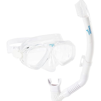 Speedo Adventure Mask Snorkel Set, Black/White, One Size