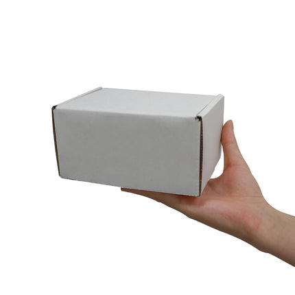 RLAVBL 6x4x3 Inches Shipping Boxes Set of 25, White Small Corrugated Cardboard Box, Mailer Boxes for Packing Small Business