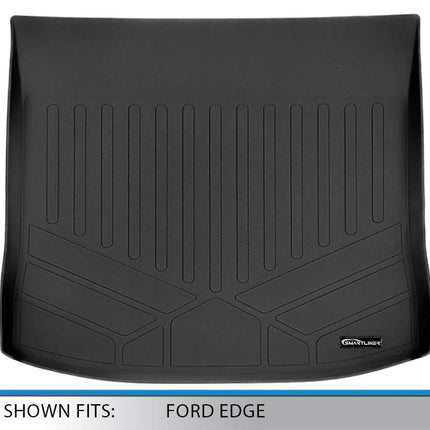 SMARTLINER Alfombrilla Protectora de Maletero a Medida para Todo Tipo de Clima Negra para Ford Edge 2015-2019
