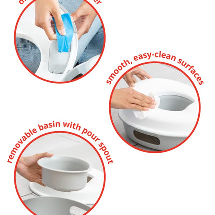 Skip Hop Go Time Multi-Stage 3 in 1 Potty Seat, White/Grey