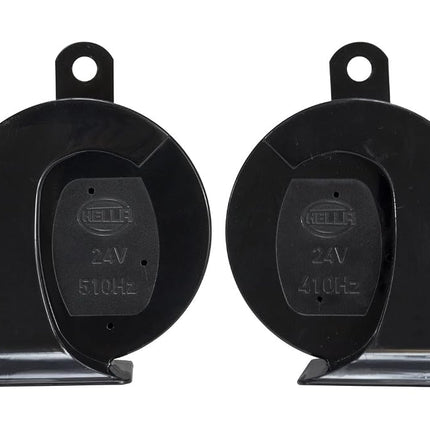 HELLA 940800821 Black 24V BX Trumpet Horn Kit (Universal Fit)