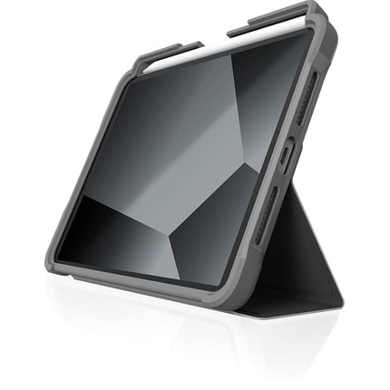 STM Dux Plus for iPad Mini 6th Gen (2021, 8.3 inch) - Rugged Case with Apple Pencil Holder, Magnetic Closure-to-Stand and Sleep/Wake Cover - Mil-Spec Drop Tested - Black (STM-222-341GX-01)