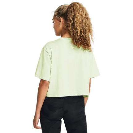 Under Armour Women's Boxy Crop Logo Short Sleeve T Shirt, (383) Retro Green / /, XL