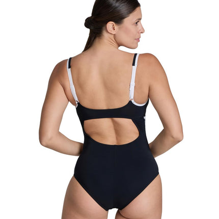 Arena Women's Contemporary, Black-White, 46