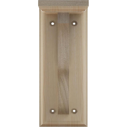 Ekena Millwork BKT03X07X09HARW 3 1/2" W x 7" D x 9" H Hamilton Traditional Bracket, Rubberwood, Rubber Wood