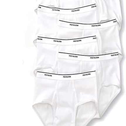 Fruit of the Loom Men's Basic White Brief Multipack, White, M