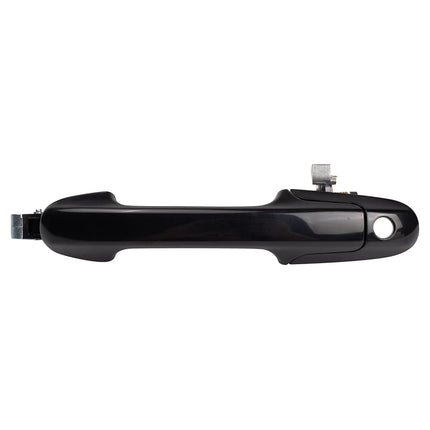 TRQ Front Left Exterior Door Handle Black Drivers Side Compatible with 2003-2007 Honda Accord