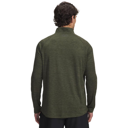 Under Armour Men's Tech Textured Half Zip Long Sleeve, (390) Marine Od Green / / Black, XS