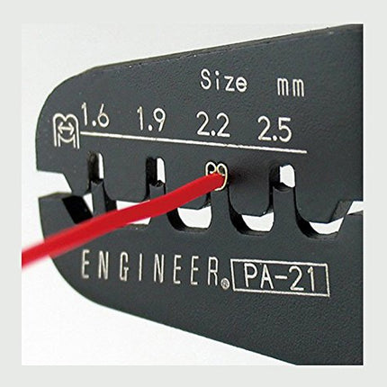 ENGINEER PA-21 Engineer Precision Crimping Pliers, Crimping Tool, Open Barrel, Long Barrel Terminal