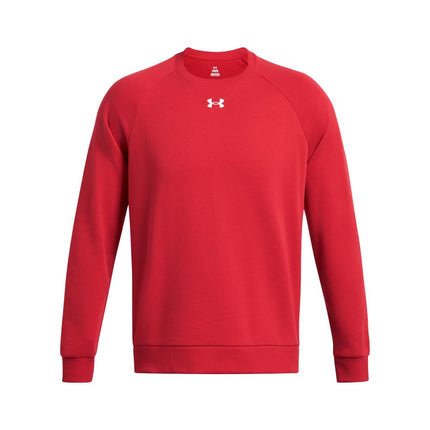 Under Armour UA Rival Fleece Crew, (601) Rojo / Blanco, M Grande