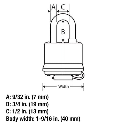 Master Lock 315KA Covered Outdoor Padlock with Key, 1 Pack
