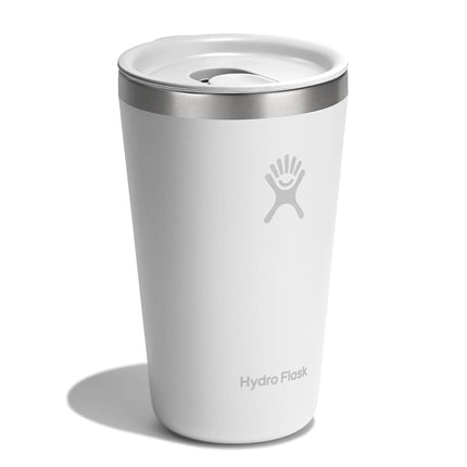 Hydro Flask All Around Tumbler Press-in Lid, Insulated Travel Mug, Stainless Steel Coffee Cup 16 Oz Tonal White
