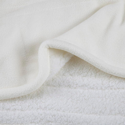 Couverture Chauffante Serta – Couverture Électrique Polaire et Sherpa Réversible, Chauffage Rapide, Minuteur d'Arrêt Automatique, Plusieurs Niveaux de Chaleur, Certifiée ETL, Lavable en Machine, Ivoire 127 x 152 cm