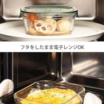 iwaki F-PRN7-UCL Heat Resistant Glass Storage Containers, Urban Clear, 7-Piece Set, Pack & Range