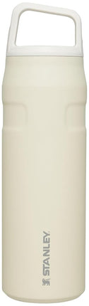 STANLEY IceFlow Cap and Carry Water Bottle 24 oz | Wide Mouth Twist Lid | Lightweight and Leakproof for Travel and Sports | Insulated Stainless Steel | BPA-Free | Cream Glimmer