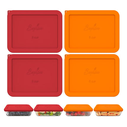Sophico 6 Cup Rectangle Silicone Storage Cover Lid
