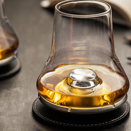 Peugeot 266097 Impitoyable Whisky Tasting Set. Includes Cordial Glass and Chilling Base
