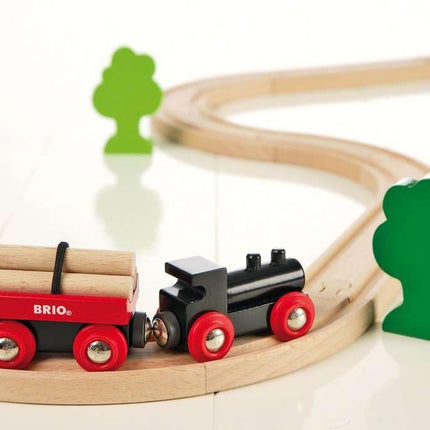 BRIO Classic Little Forest Railway Train Set for Kids Age 2 Years Up - Retro Wooden Toddler Toys