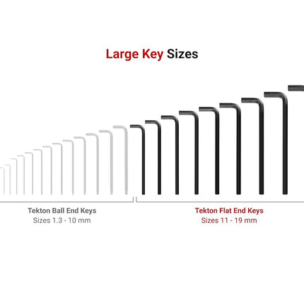 TEKTON Flat End Hex L-Key Set with Holder, 28-Piece (0.050-3/8 in., 1.3-10 mm) | KLX91303