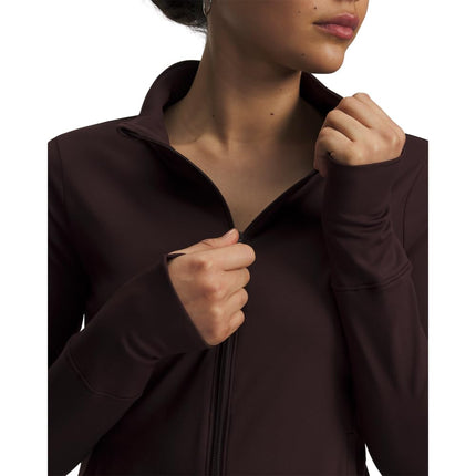 Under Armour Women's Movement Full Zip Jacket, (227) Brown Obsidian / / Metallic Silver, M