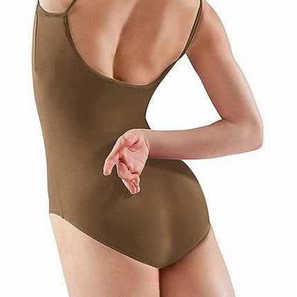 Bloch Dance Women's Nejor Microlux Camisole Leotard, Almond, Medium Long