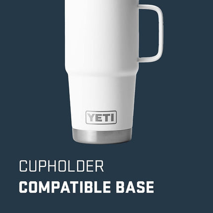 Yeti Rambler 20 oz Travel Mug, Stainless Steel, Vacuum Insulated with Stronghold Lid, White