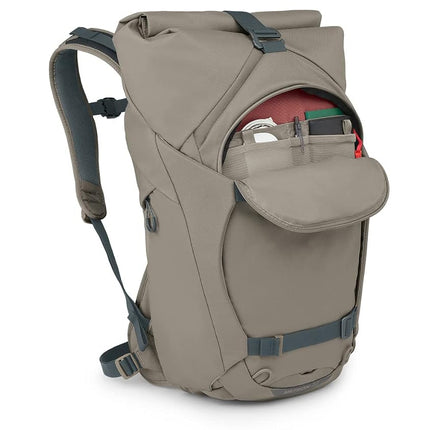 Sac à dos de banlieue Osprey Metron 22L Roll Top, Tan Concrete