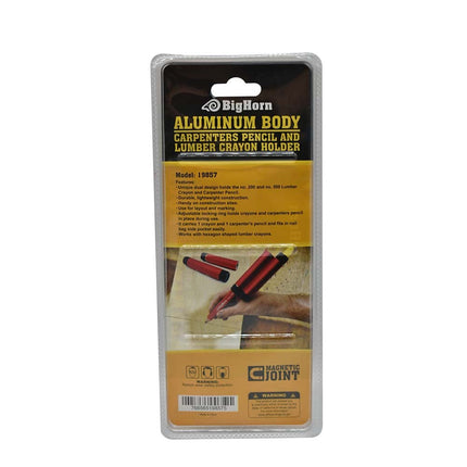 BIG HORN 19857 Aluminum Body Dual Marker Holder for Carpenter’s Pencil/Lumber Crayon