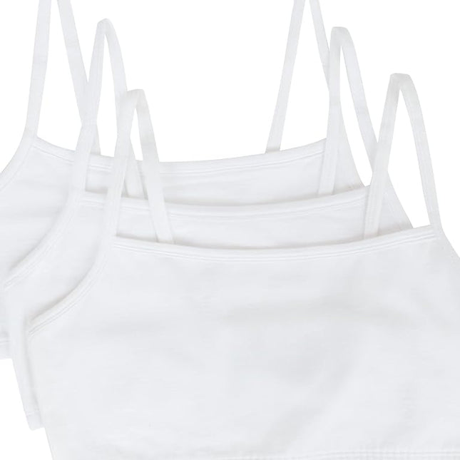 Fruit of the Loom Women's Cotton Pullover Sport Bra, White-3 Pack, 42