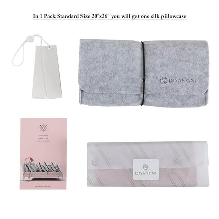 DISANGNI 100% Natural Mulberry Silk Pillow case for Hair and Skin with Hidden Zipper 22 Momme Both Sides Real Silk Pillow Case (1pc Standard Size 20" x26", Taupe)